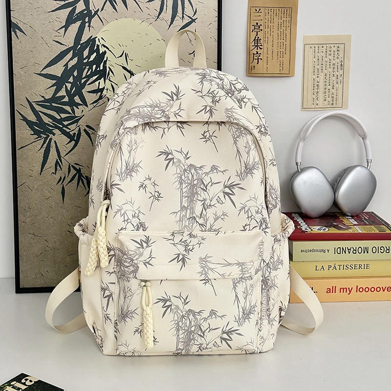 New Chinese Style Casual Versatile Sweet School Bags 2026 Fashion Large Capacity Light Reduce Burden Protect The Spine Backpack