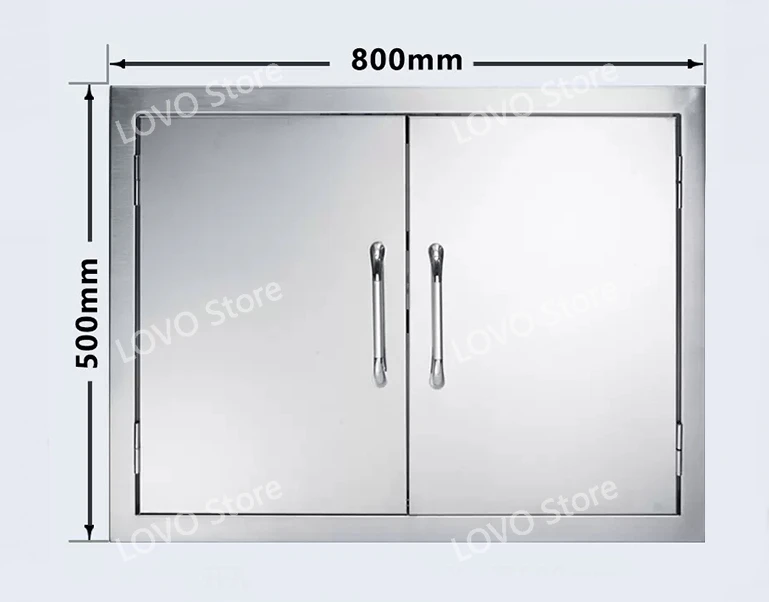 Embedded Barbecue Oven Single/Double Cabinet Door 304 Stainless Steel  Grill   with Handle