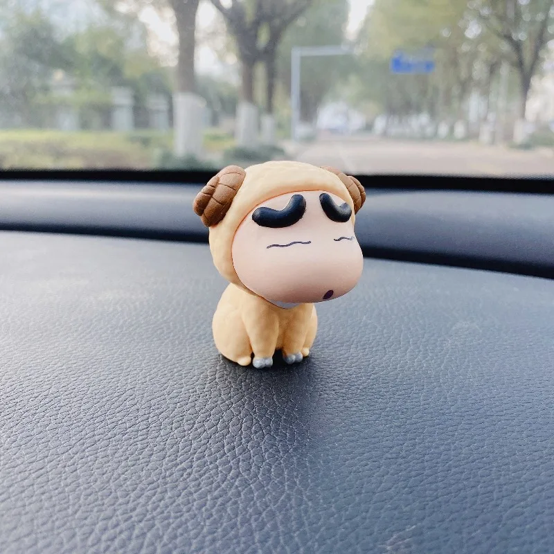 تلوين شين تشان أنيمي الكرتون Q نسخة الشكل Nohara Shinnosuke نموذج Kawaii سيارة زخرفة دمية جمع الهدايا اللعب #6