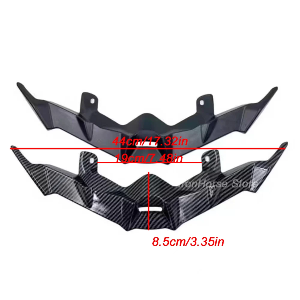 Spoiler Model Paruh untuk Honda ADV160, Penutup Alis Lampu Depan, Spoiler Samping, Aksesoris Modifikasi Motor Pola Serat Karbon