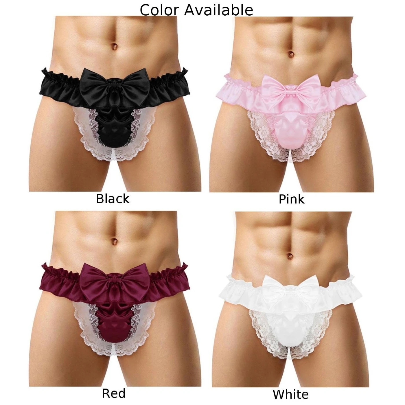 Sissy Blumen höschen mit Bowknot Männer offenen Hintern kurze Spitze sexy Unterwäsche Satin Unterhose Homosexuell offenen Rücken Jock strap exotischen Slip