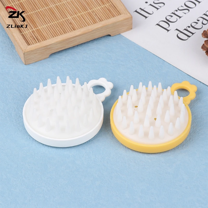 1pc Soft Silicone Hair Brush Massage Comb Head Cleaning Scalp Untangling Hair Makes Hair Smooth Stimulates Hair Growth Brushes