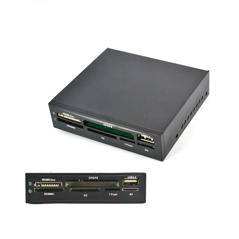 For PC Case Inbuilt Card Reader USB HUB TFlash Memory Card Writer Adapter for 3.5inch HDD Hard Disk Drive-AC17
