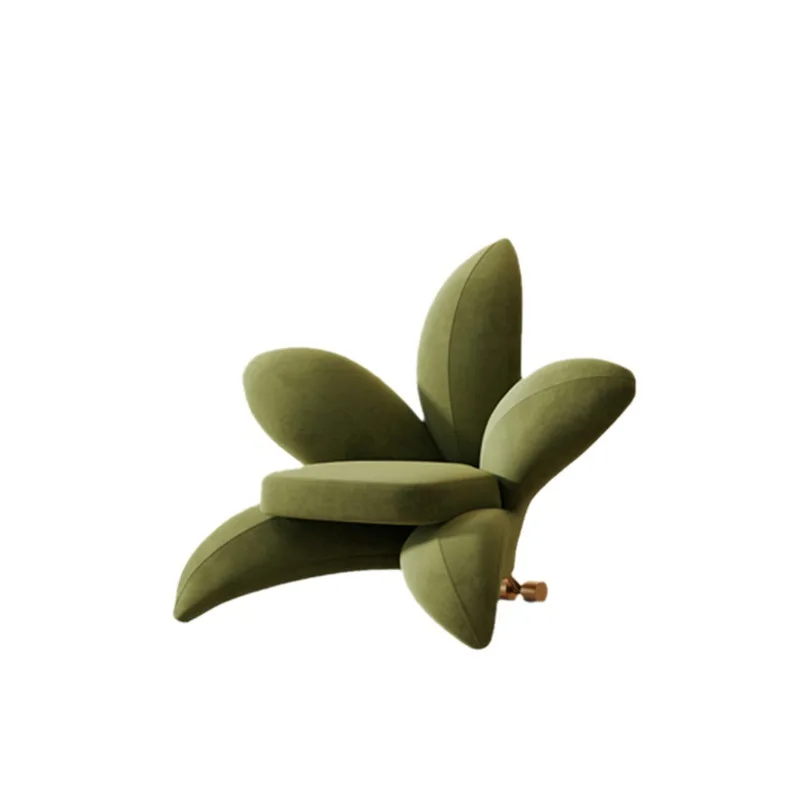 

Fabric designer special-shaped morning glory leisure chair villa model house light luxury