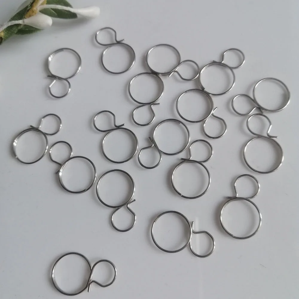 Camal 100pcs 18*11mm Chrome Gourd Buckle Hooks Metal Connector Finding Clasp Pin For Crystal Prisms Chandelier Lamp Hanging Part