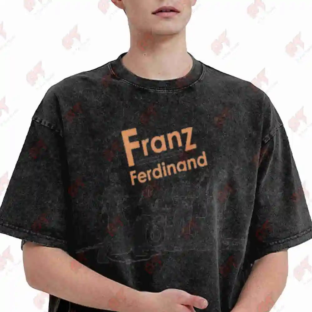 Franz Ferdinand Indie Rock Vintage Washed Tee Pure Cotton T-Shirt