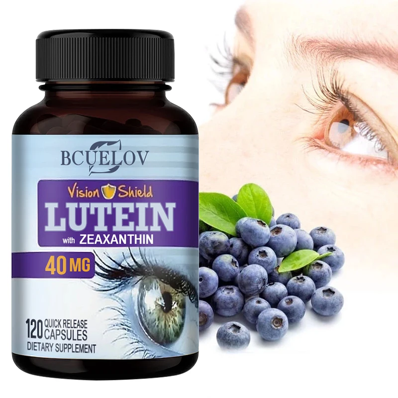 Lutein Bilberry Eye Care + Zeaxanthin Supplement, 120 Capsules (Improves sharp vision, reduces glare, and promotes macular healt