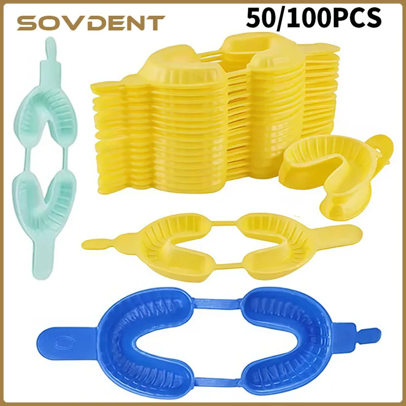 Dental Disposable Tray Fluoride Foam Impression Trays Dentistry Instrument Materials Large Medium Small for Dental Clinics