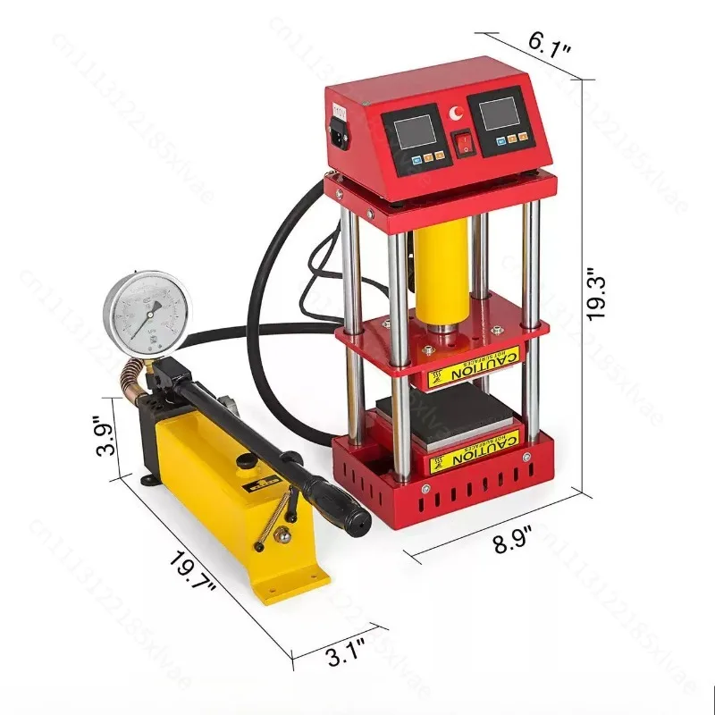 For 12*12cm Dual Heating Plates 15 Ton Hydraulic Heat Press Machine, Hot Press Equipment for Heat Transfer Printing Work