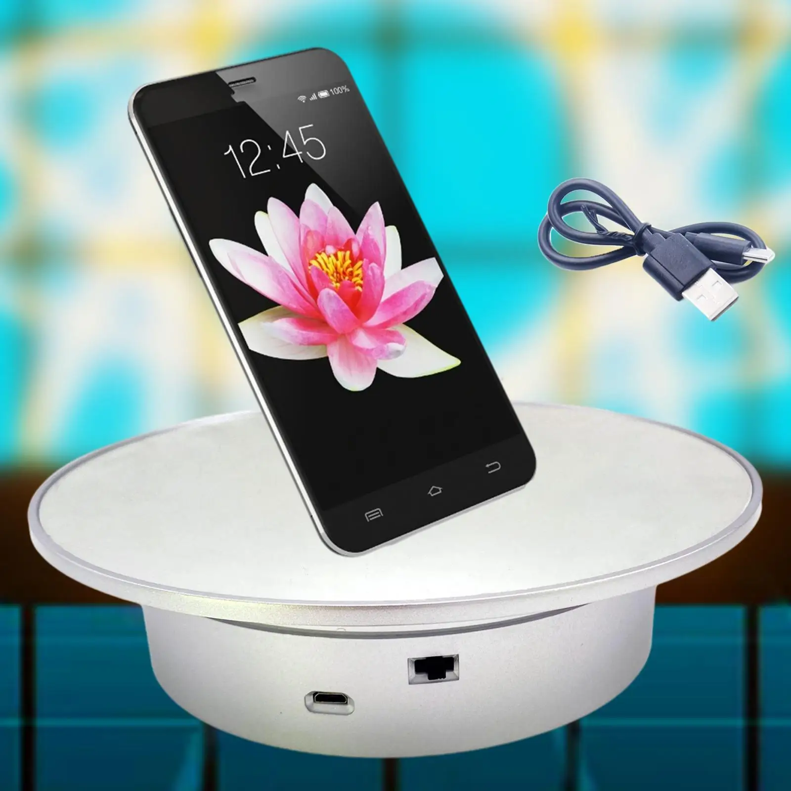 20cm Rotating Display Stand USB Powered for Photography Video Shooting Props