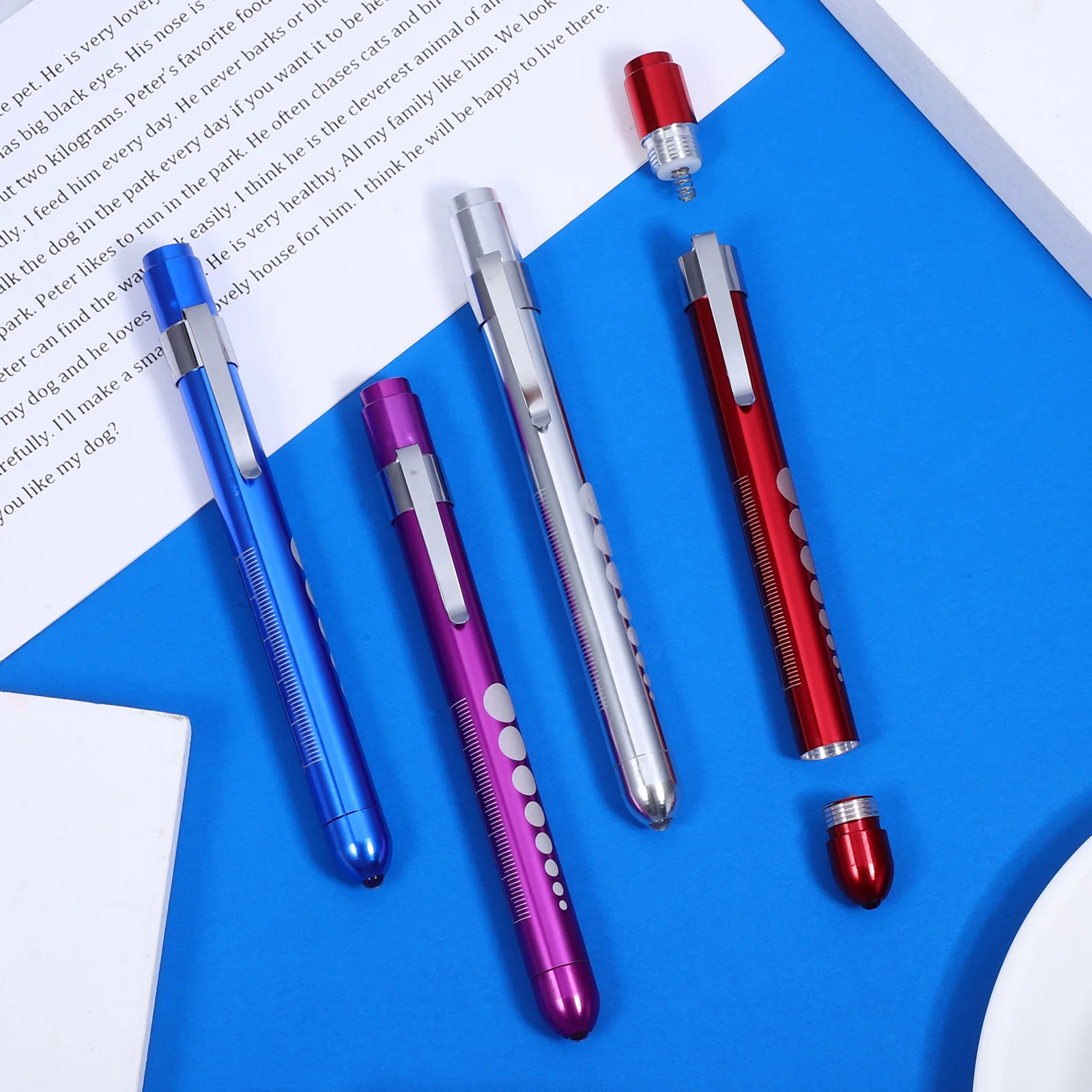 

4 Pcs Pen Flashlights High Lumens with Lamp Nurse Accessories for Work Badge Nurses Ultraviolet Child
