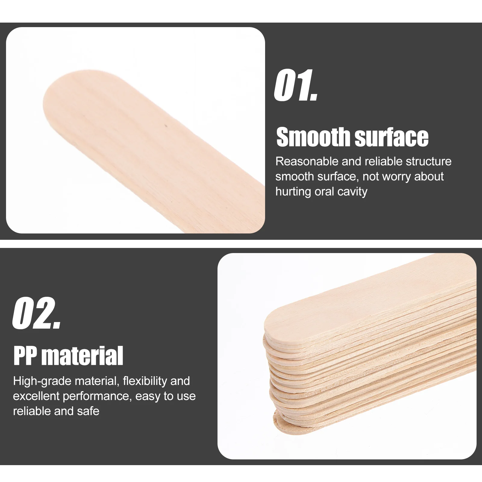 

200 Pcs Spatula Wooden Tongue Depressor Mouth Diagnostic Depressors Bulk Sticks