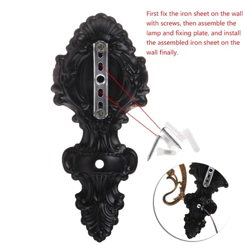 A97TVintage LED Wall Lamp Barn Lantern Retro Coal Oil Wall Light European Antique Style