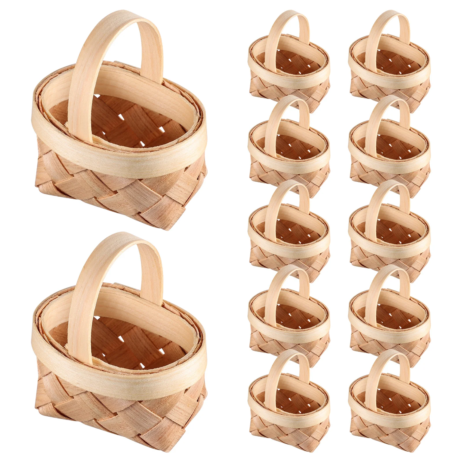 

Woven Basket Mini Candy Wooden Baskets Toy House Flower Girl Mechanic Gifts Tote Tiny Party Favors