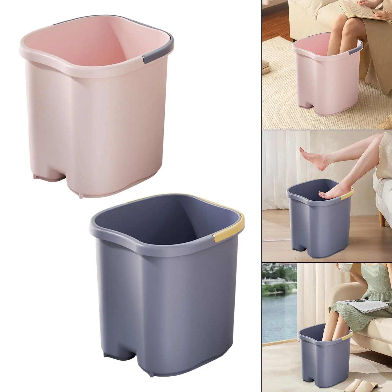 

Foot Bath Tub Foot Washing Bucket for Household Dormitory, Convenient Adults Relaxation, Lightweight Soaking Tub Feet Bathing