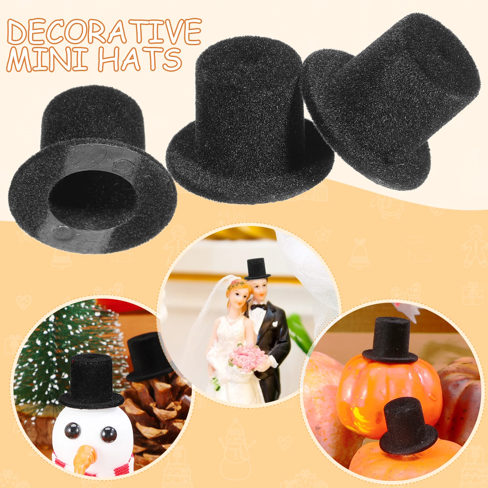 20개 미니어처 모자 정교한 작은 모자 장식 공예 프로젝트 DIY 정장 모자 귀여운 액세서리 세트