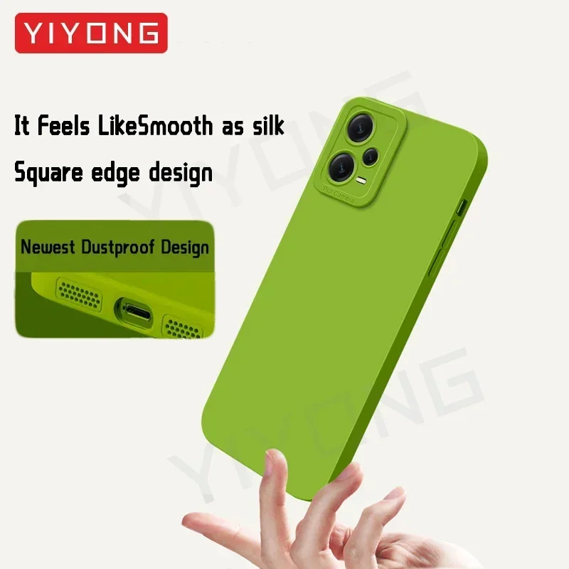 For Redmi Note12 Pro Case YIYONG Original Liquid Silicone Soft Cover For Xiaomi Redmi Note 12 13 Pro Plus Xiomi 5G Phone Cases