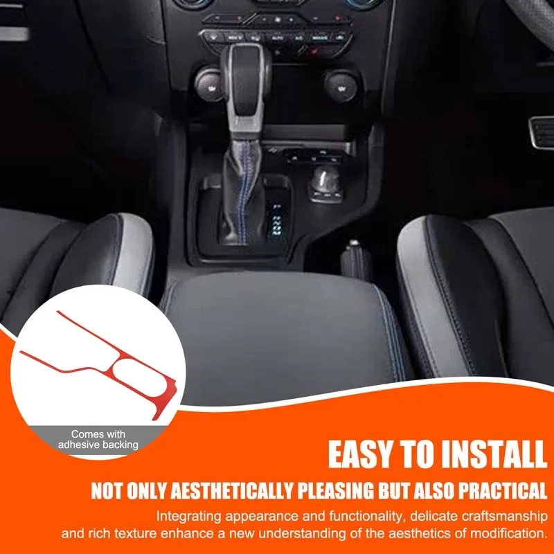

1Pcs Soft Carbon Fiber For Ford Ranger Wildtrak 2015-2021 Car Center Control Gear Frame Decoration Sticker Car Accessories