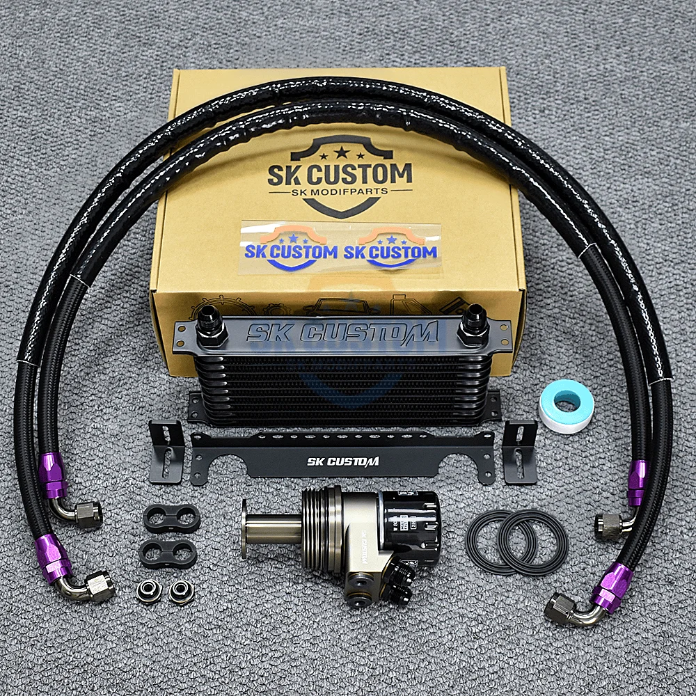 SK CUSTOM Engine oil cooling kit for Audi S4 S5 Q7 A8L Porsche Cayenne V6 3.0T EA839 car engine cooling accessories