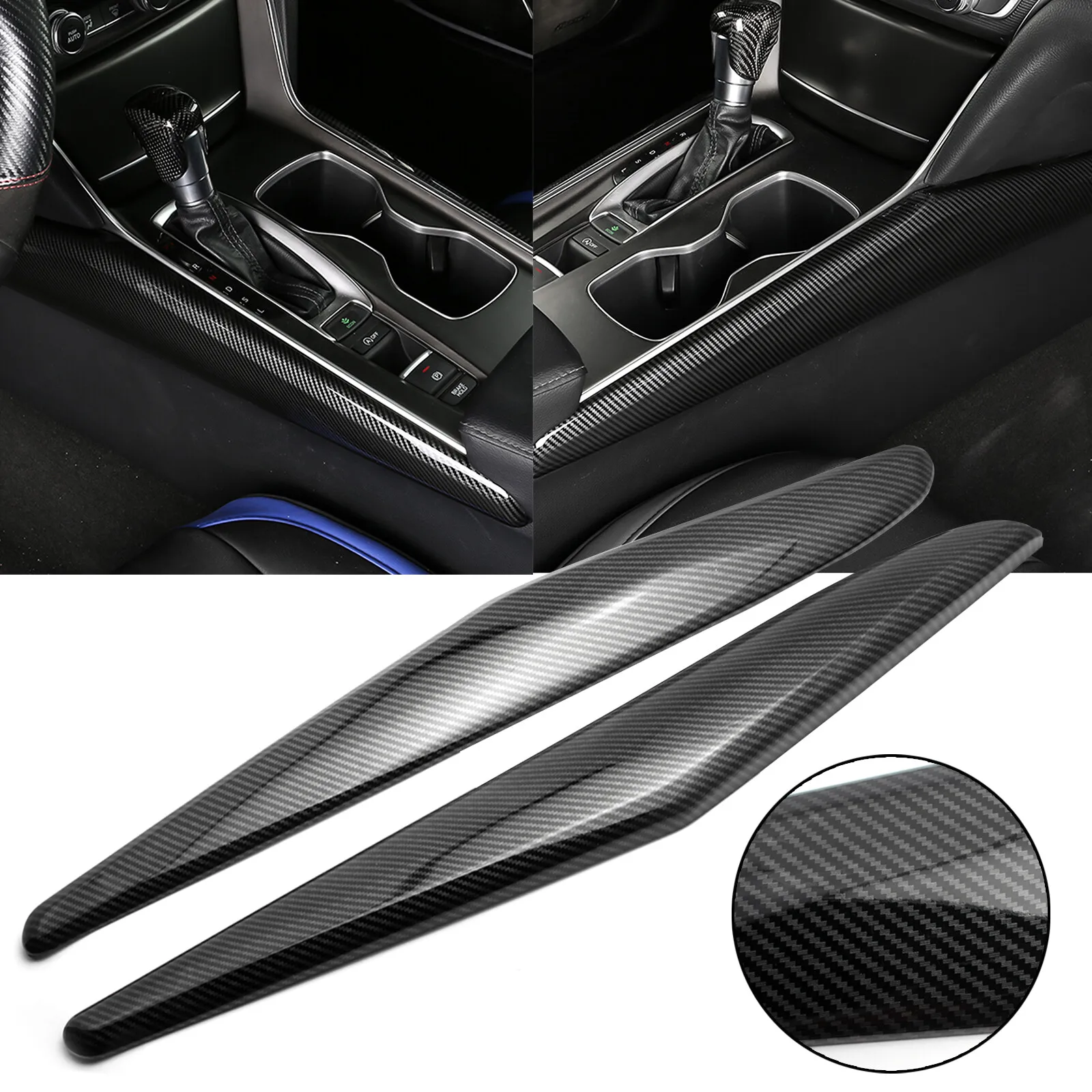 carbon-fiber-style-gear-shift-frame-stripe-cover-trim-center-console-gear-shift-decorative-cover-for-honda-accord-10th-2018-2022