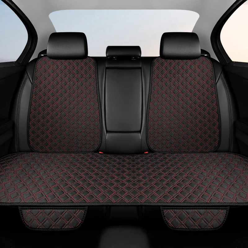 وسادة مقعد السيارة، غطاء وسادة مقعد من قماش الكتان العالمي لجميع المواسم، وسادة مقعد من قطعة واحدة، مجموعة مسند الظهر مكونة من ثلاث قطع، النمل #2