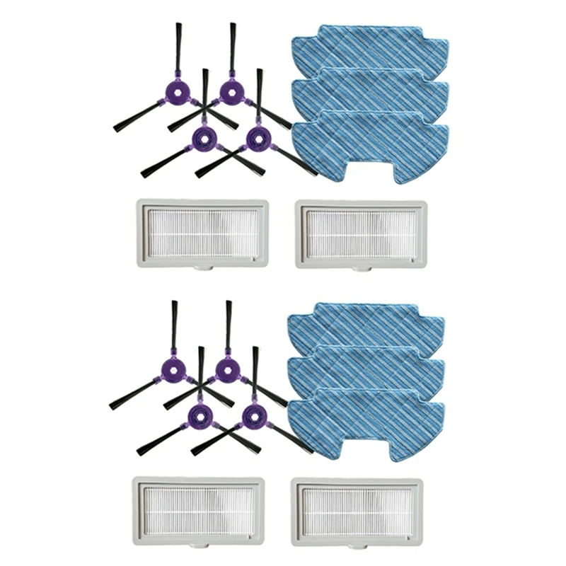 2Set Main Brush Filters Side Brush Mop Cloth Kit For Samsung Powerbot-E VR05R5050WK Robotic