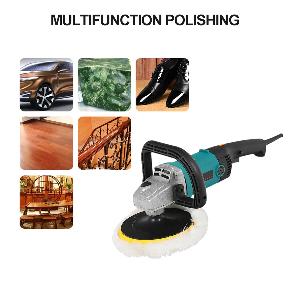 1600W 220V Electric Polisher Machine Auto Polishing Adjustable Speed Sanding Waxing  Car Accessories Powewr Tools