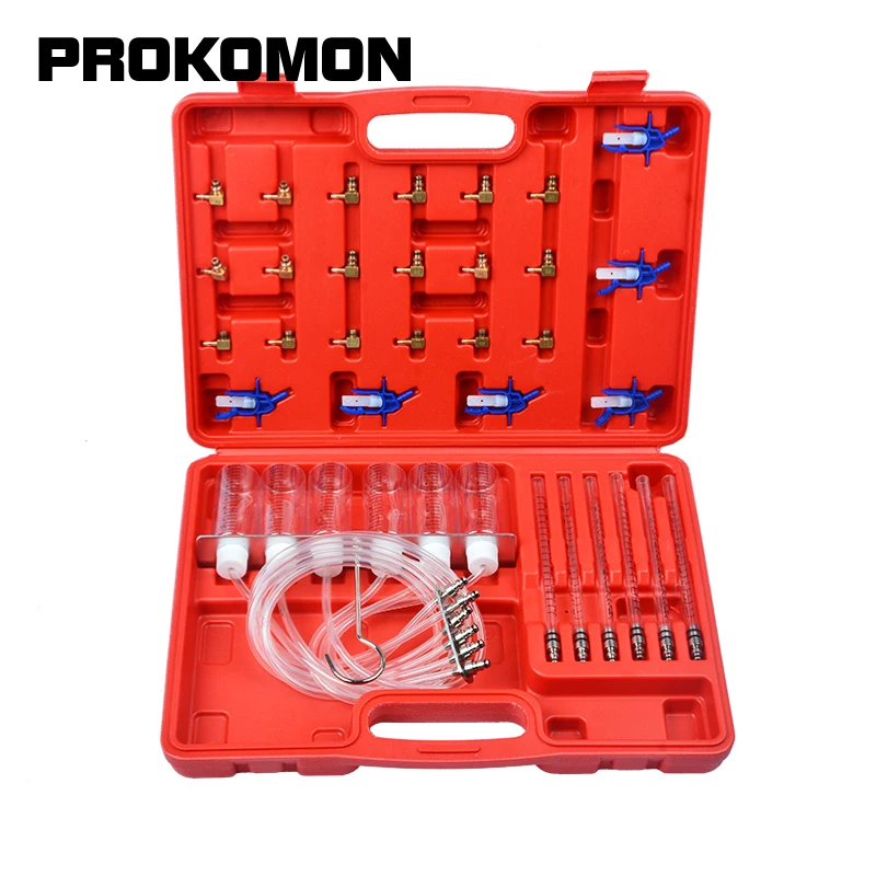 New Diesel Injector Flow Meter Test Kit Common Rail Adaptor Fuel Tester Set