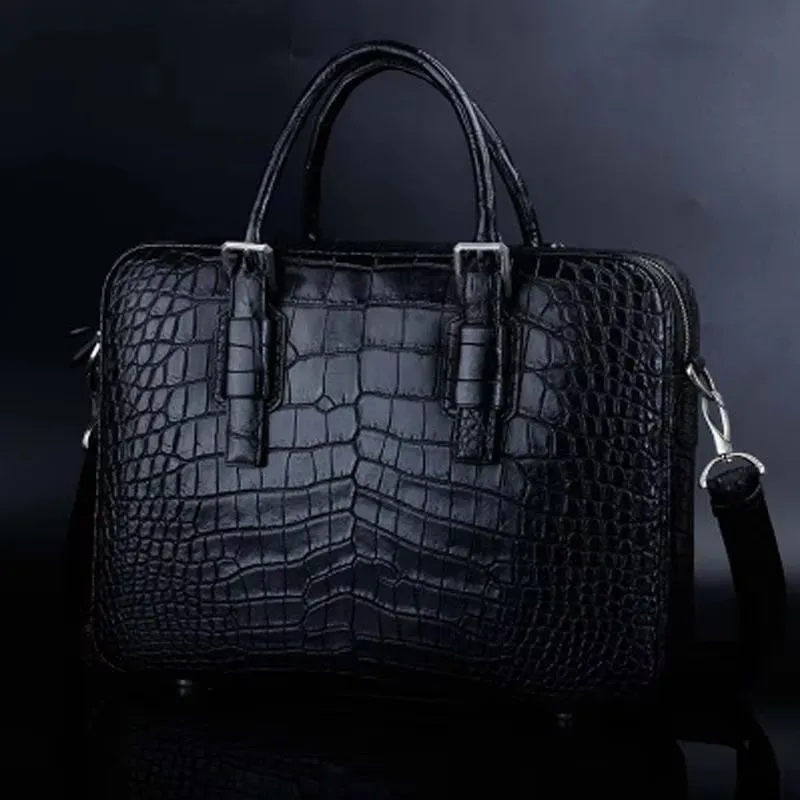 ourui New  man briefcase business male handbag men crocodile bag big