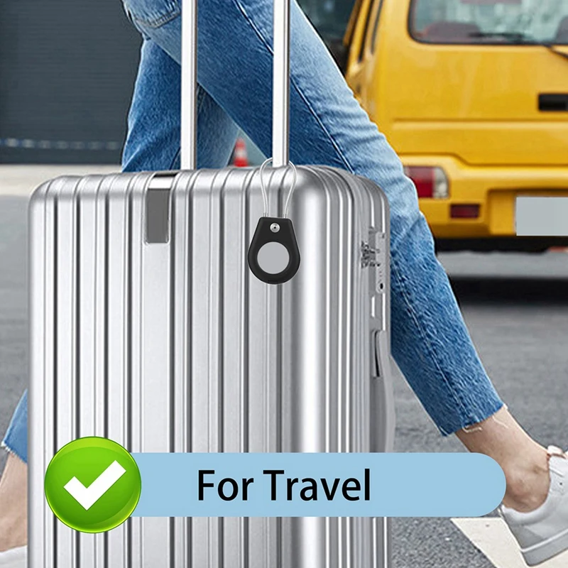 A35Q-For Apple Airtag Keychain Holder With Wire Cable Keychain Key Key Chain Luggage Tag For Keys