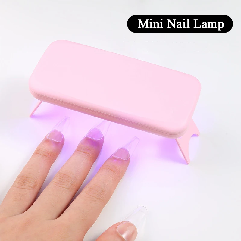 6W Mini Nail Dryer Machine Micro UV LED Lamp Portable USB Nail Gel Curing Machine Foldable Nail Polish Fast Dry Lighting Manicur