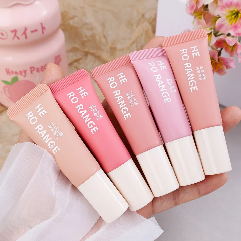 Moisturizing Liquid Blush กันน้ํายาวนานสี Rendering Natural Brightening Cheek Rouge ครีมกํามะหยี่ Facial Blush เครื่องสําอาง