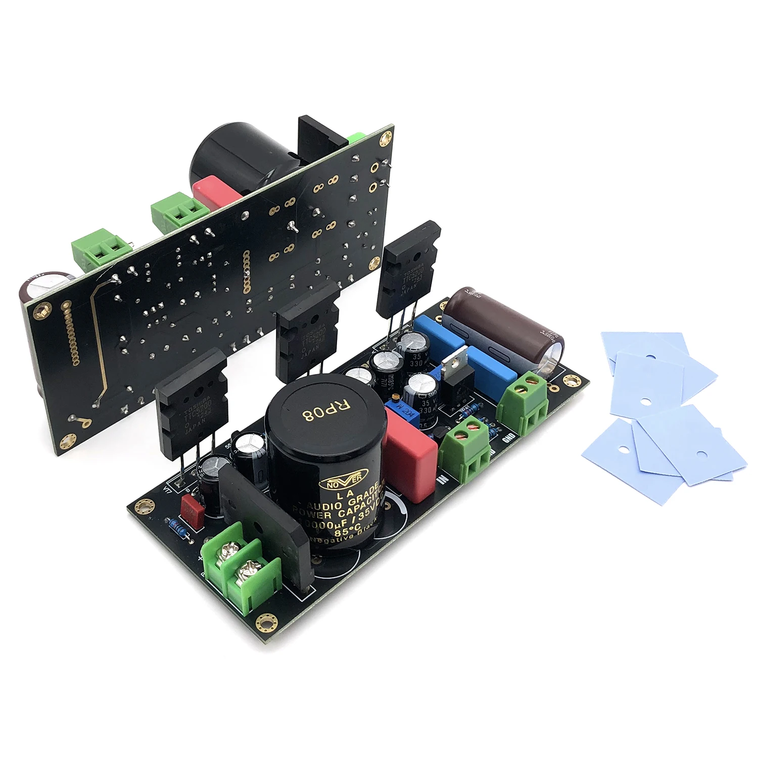 Hood 1969 Class A power amplifier board split with voltage regulator design small Toshiba 5200 tube output