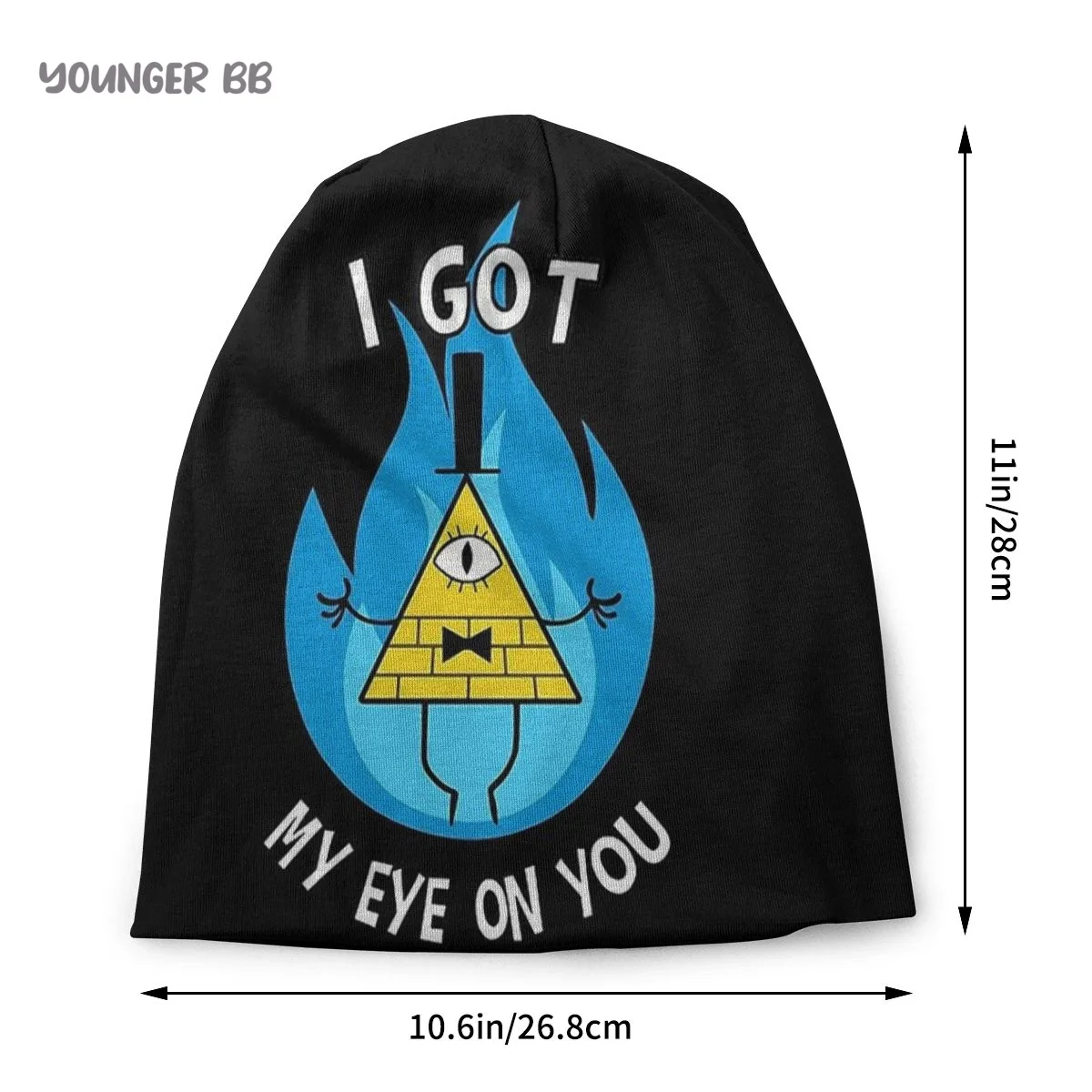 Llluminati Men Women's Beanie Hats I Got My Eye On You - Bill Cipher Knitted Hat Hip Hop Earmuff Bonnet Street Skullies Beanies