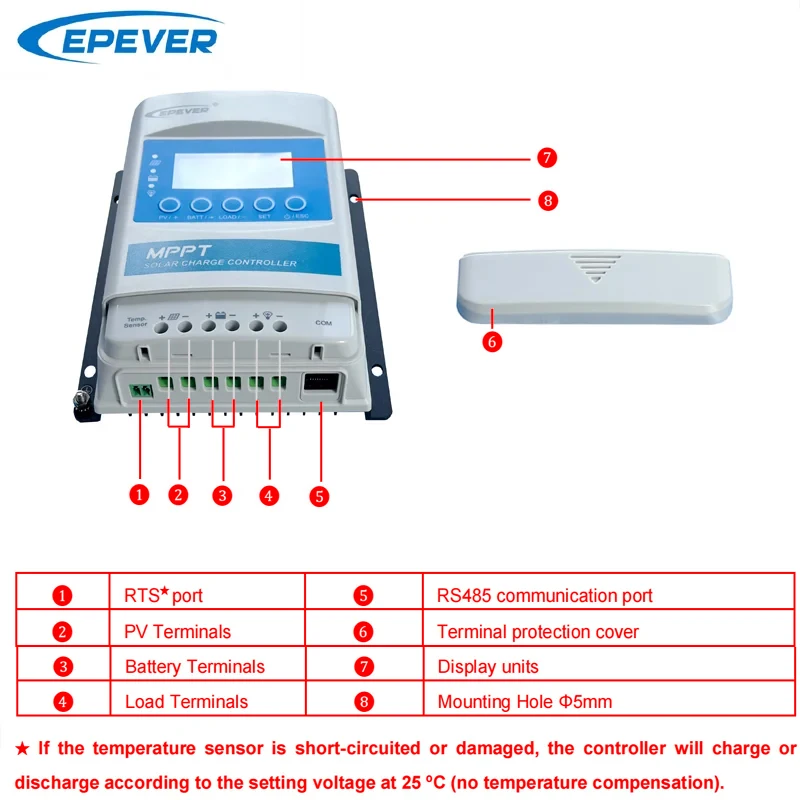 Imagem -02 - Epever-mppt Controlador de Carregador Solar Auto Display Lcd Regulador Bluetooth Embutido Max pv 100v Xtra3210n 30a 12v 24v