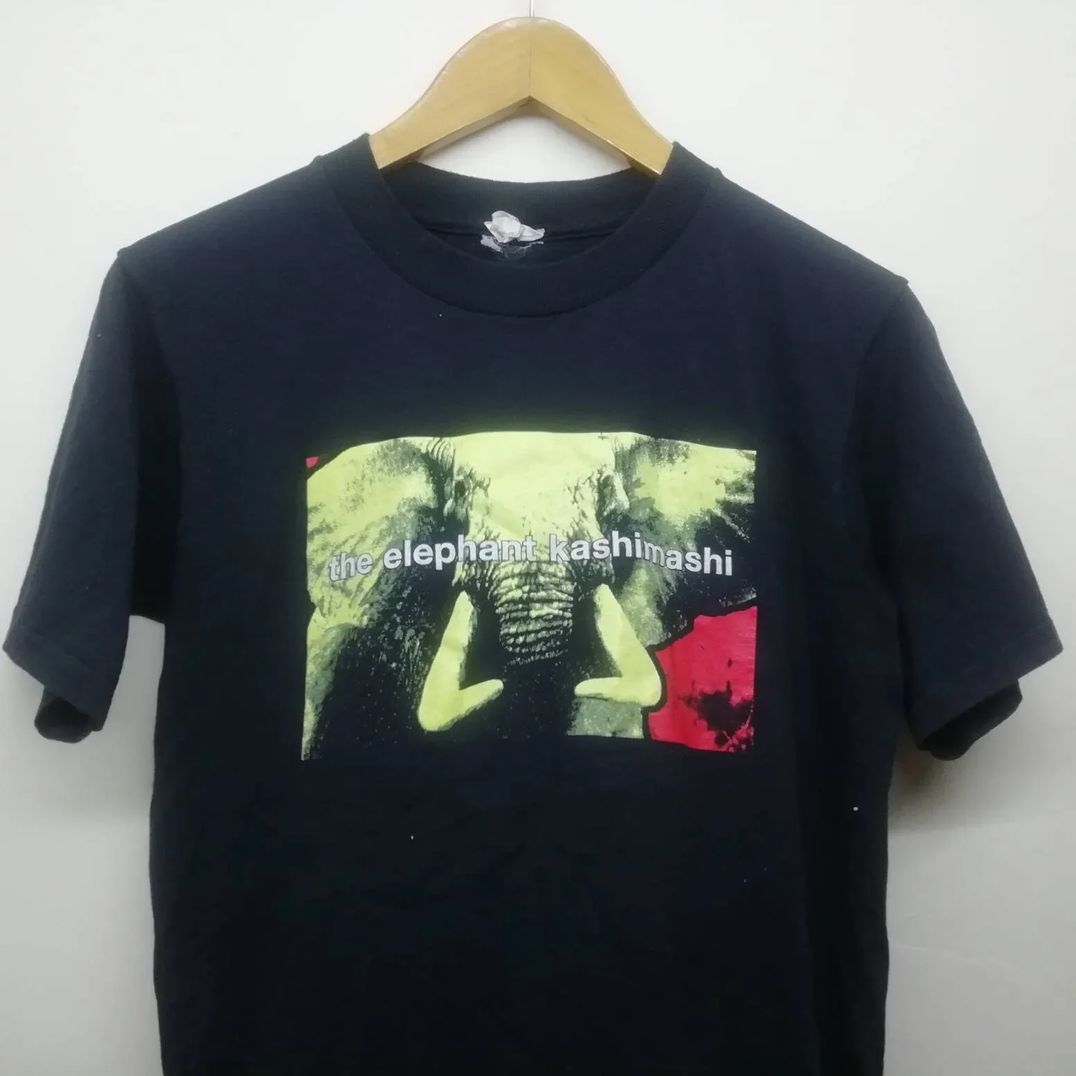 Vintage 90er Jahre The Elephant Kashimashi Rockband T-Shirt, kleine Größe, japanische Kleidung
