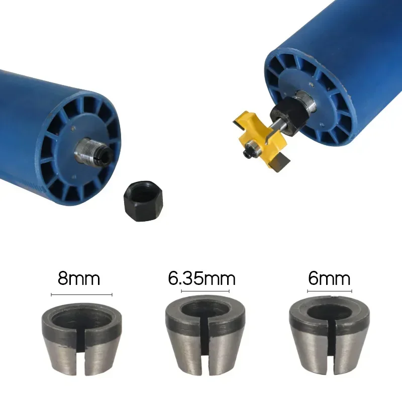 1Pcs 6mm 6.35mm 8mm Milling Cutter Collet Adapter Engraving Trimming Machine Chucks Trimmer Router Bit Accessories Tool NutChuck