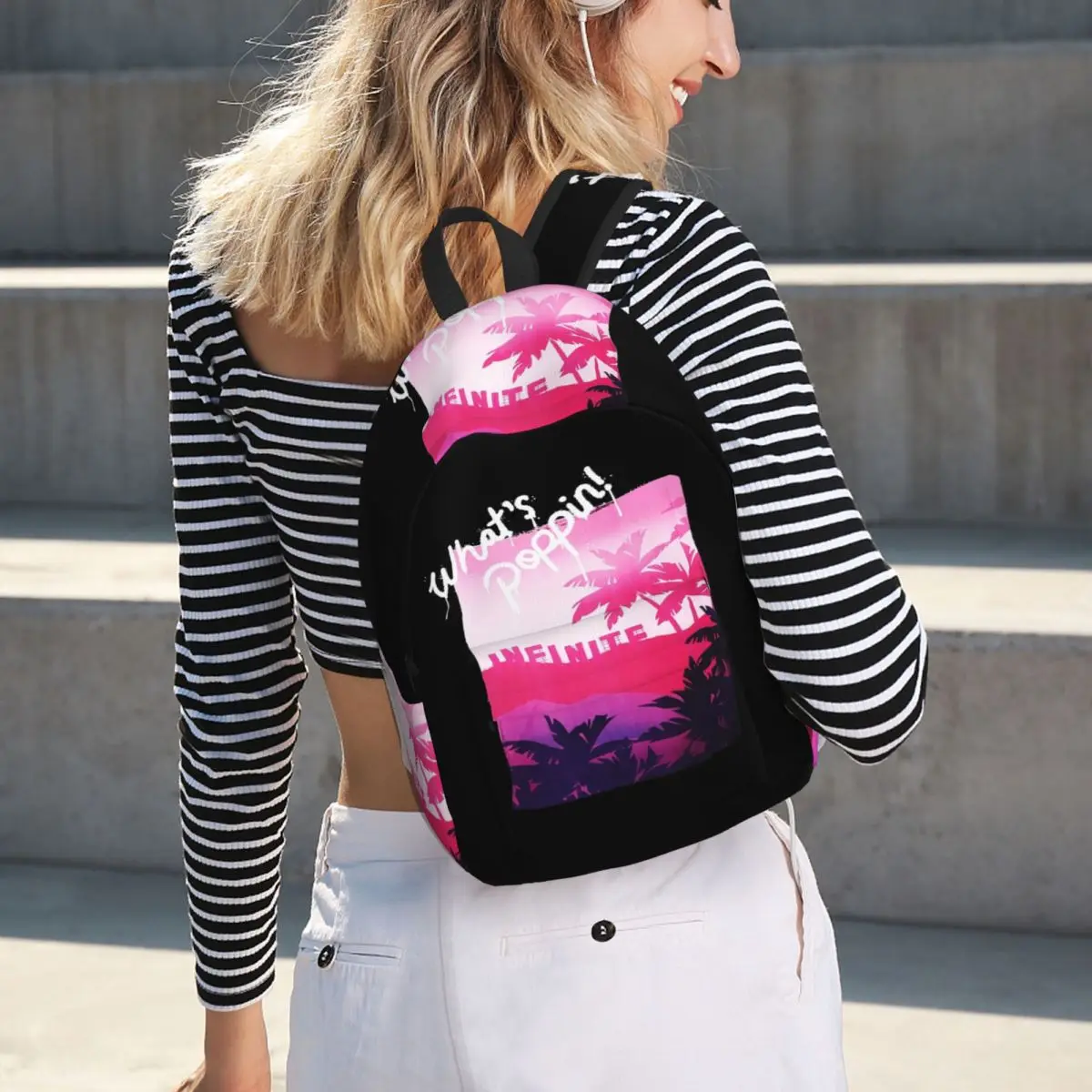 Infinite Poster Student Backpack School Bag Hiking Travel Daypack for Men Women Fashion Bookbag Shoulder Bags