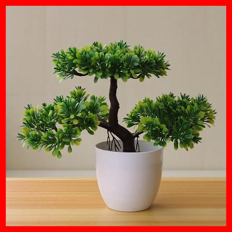 Artificial Plants Bonsai Small Tree Pot Fake Plant Flowers Potted Ornaments For Home Room Table Decoration Hotel Garden Decor