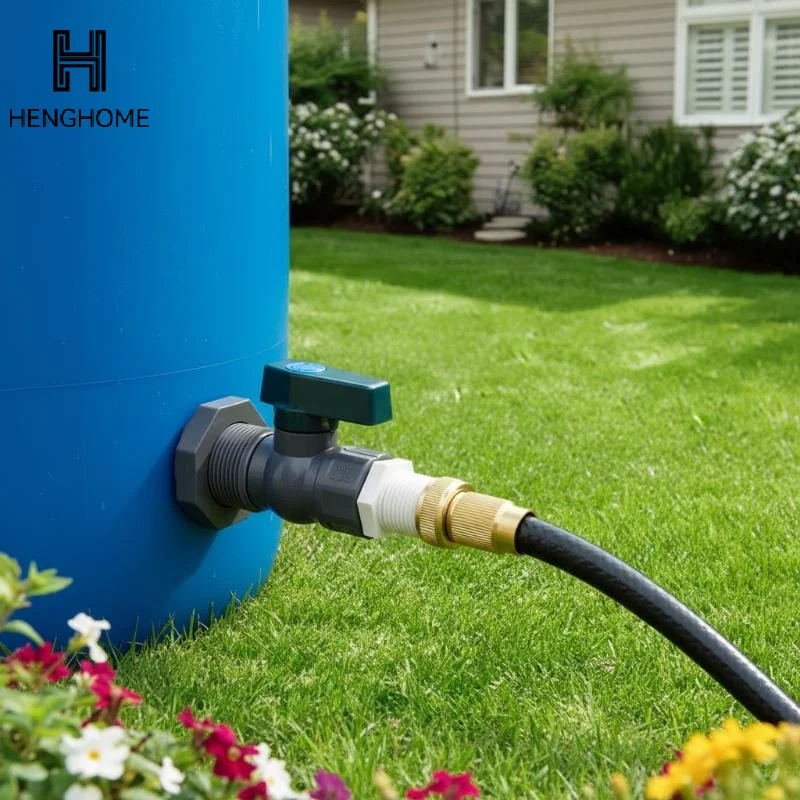 

New 1 Set 3/4 Inch Rain Bucket Valve Rain Bucket Spigot Kit PVC Rain Bucket Diverter Kits With Bulkhead Fitting Adapter 3/4''