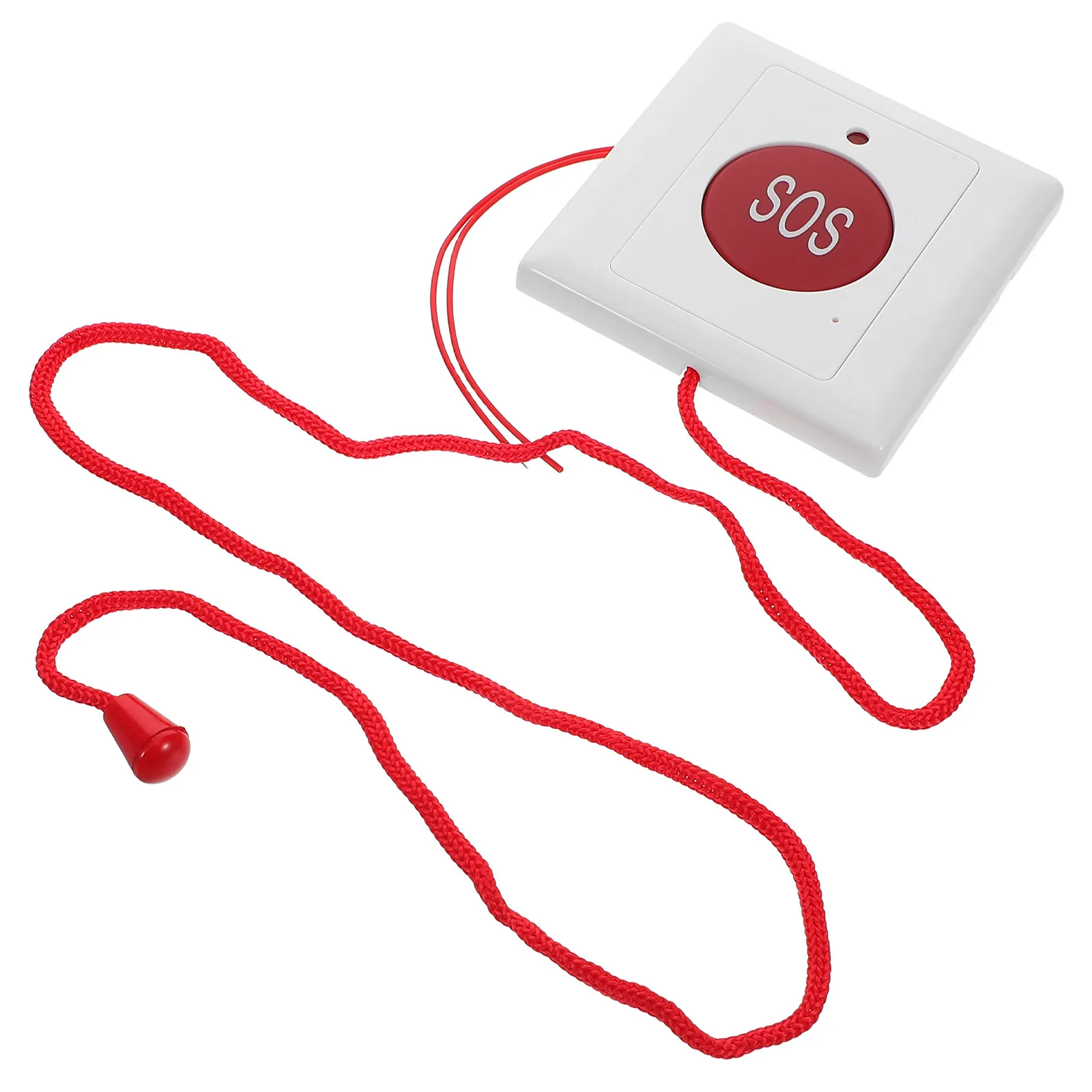 Emergency Call Button for Elderly and Wall Mount Bed Bell Emergency Aid Device with Pull Cord for Home Outdoor Travel Help