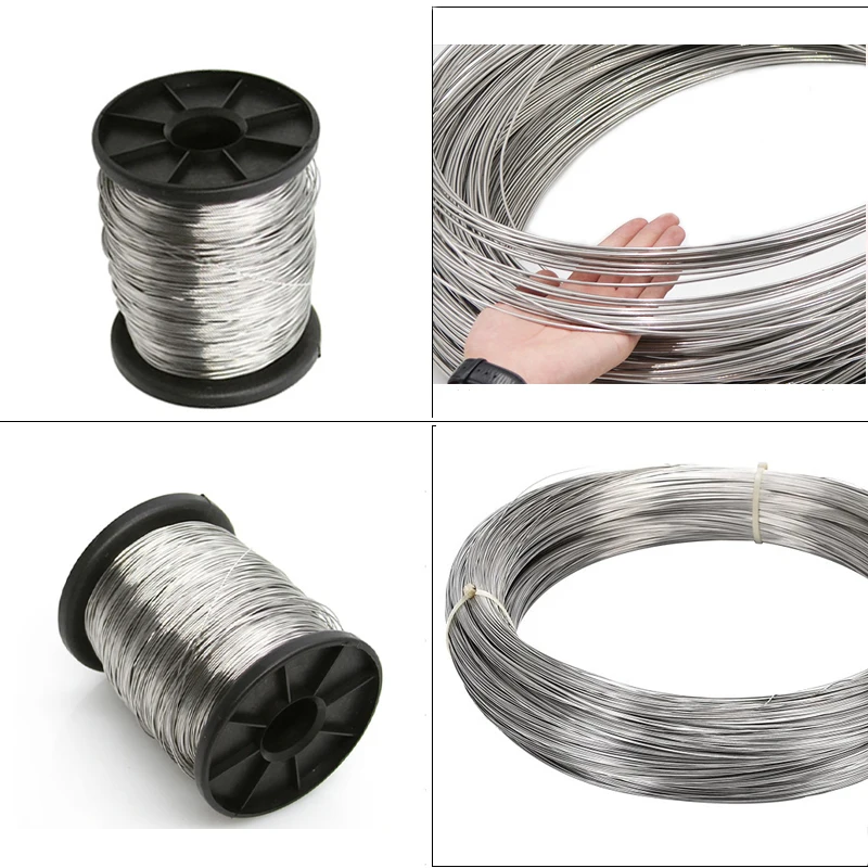 0.1mm-3mm 1-10m 304 Stainless Steel Soft/Hard Wire Rope Cable Diameter Crane Wire Rope lifting And Hoisting Rope