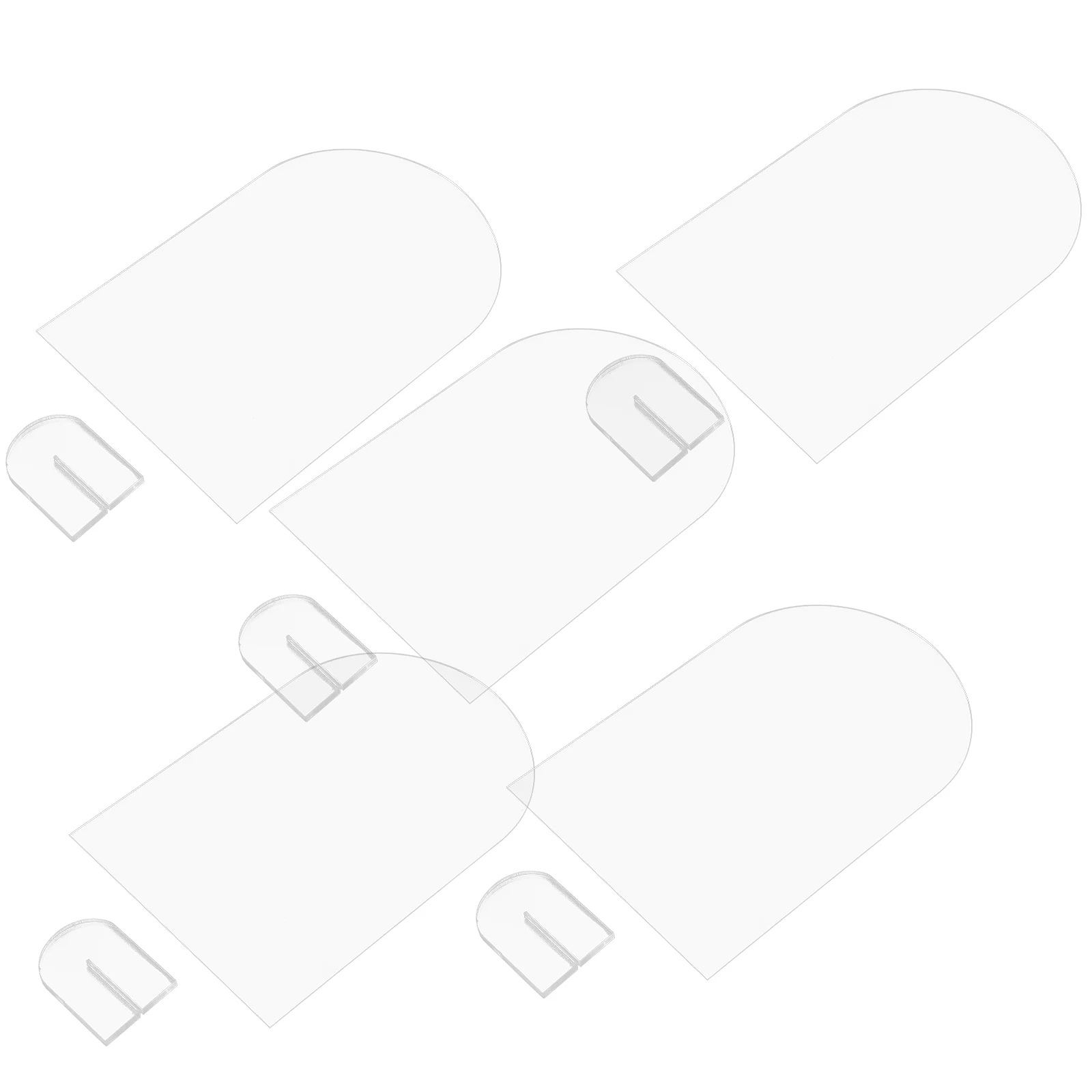 

10 Packs Digital Seating Cards Acrylic Transparent Place Cards Holder Wedding Party Supplies Blank Table Number Labels