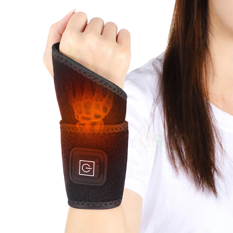 Heating Wrist Guard Black Protective Gear Universal Left and Right Three-speed Temperature Adjustment USB Plug Cold Hot Protect