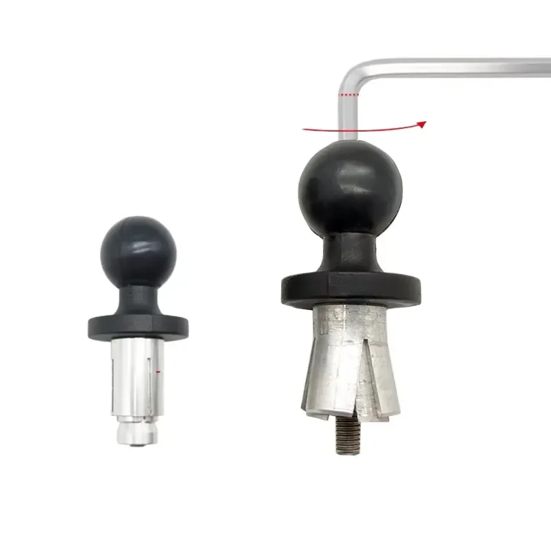 Durable Gravity Mount Motorcycle Ball Head Mobile Phone Bracket Metal Hollow Expansion Accessory for Sports Easy