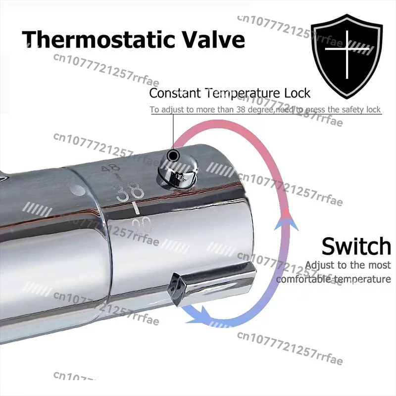 Direct supply thermostatic faucet Electric water heater Toilet thermostatic valve All copper double