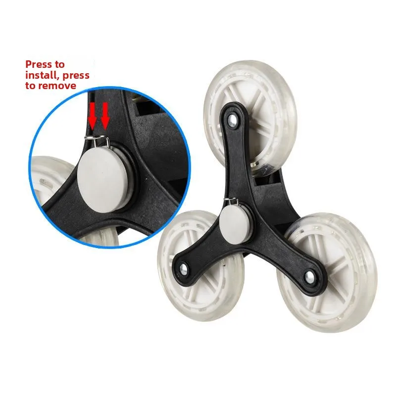 Elderly Rubber Silent Shopping Cart Wheels Small Trailer Hand Pulling Wagon Accessories Portable Shopping Cart Parts