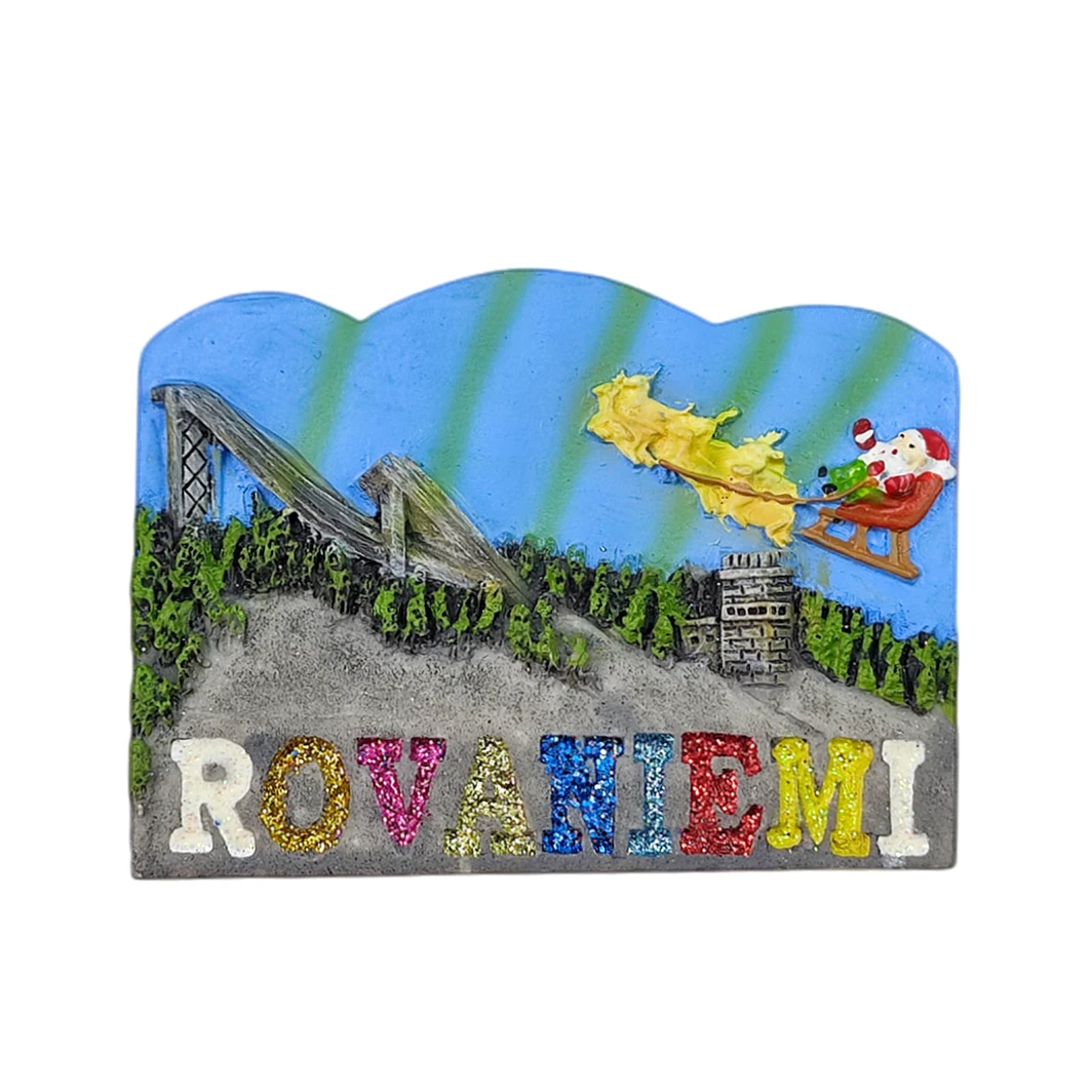 Сувенирный 3D магнит на холодильник Rovaniemi Finland, полимерный магнит ручной работы для холодильника, коллекция украшений для дома и кухни