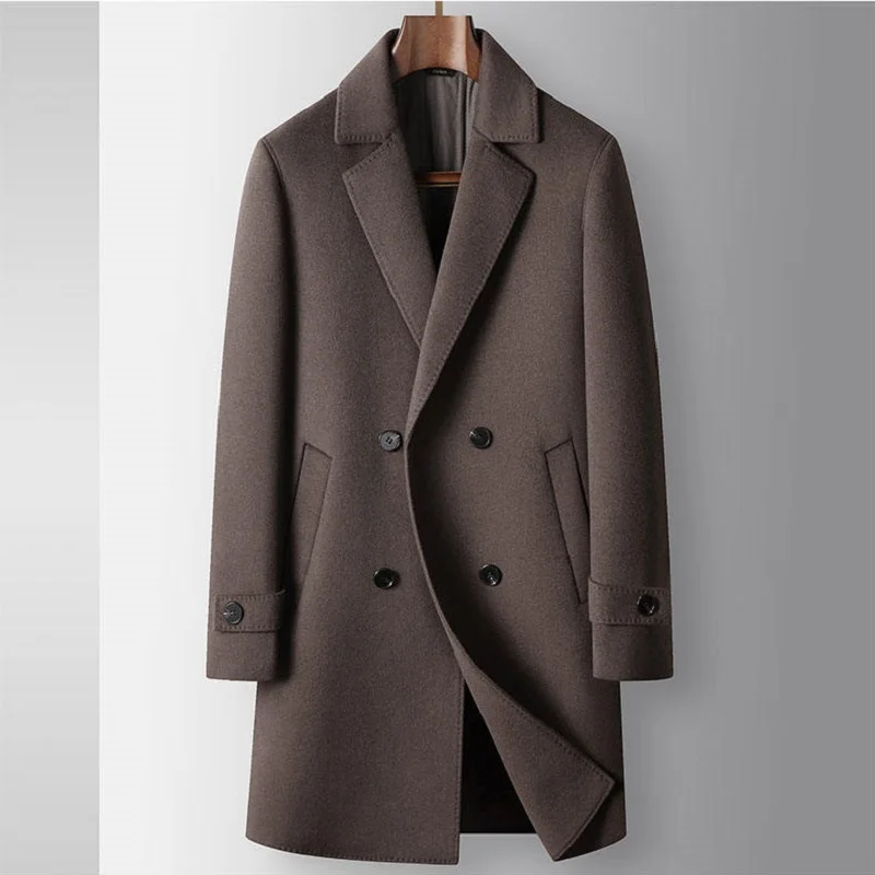 

2025 new arrival high quality 70% wool trench coat men,100% wool liner Overcoat JBL8518
