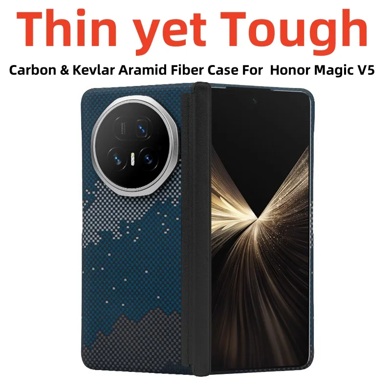 

For honor magic v5 carbon case 600d kevlar aramid fiber magsafe fabric ultra thin hard cover magnetic balck Slim light premium